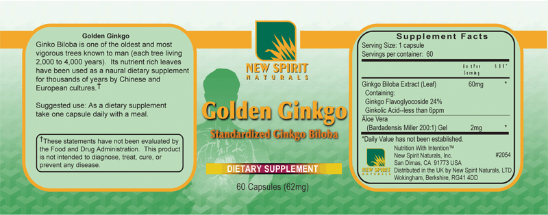 Golden Ginkgo Label