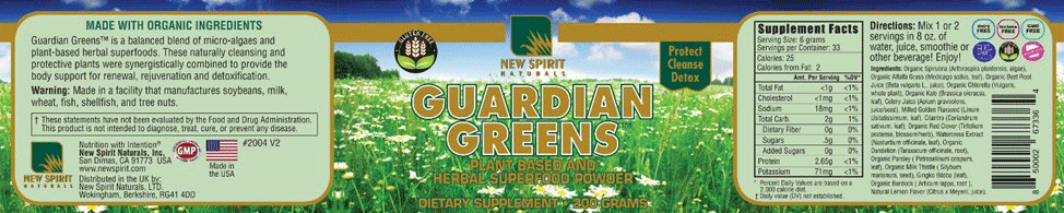 Guardian Greens Label