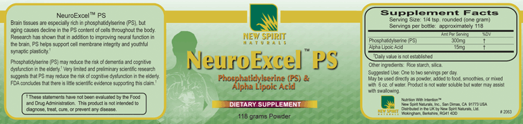 Neuro Excel Phosphatidyl Serene Label