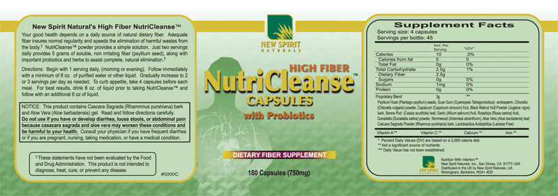 NutriCleanse Label