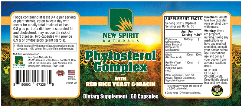 Phytosterol Complex Label