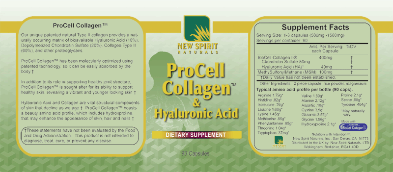 ProCell Collagen and Hyaluronic Acid Label